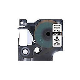 Rillstab Compatibel Dymo D1 S0720680 / 40913 Labeltape Zelfklevend Zwart op Wit 9 mm x 7m