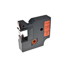 Etiketteertape D1 S0720570 / 45017 Compatibel Dymo Zelfklevend Zwart op Rood 12 mm x 7m