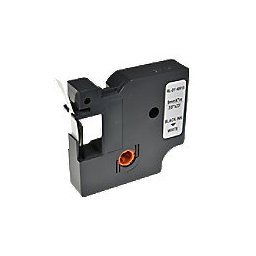 Etiketteertape D1 S0720680 / 40913 Compatibel Dymo Zelfklevend Zwart op Wit 9 mm x 7m