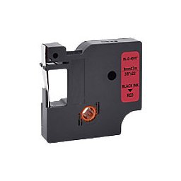 Etiketteertape D1 S0720720 / 40917 Compatibel Dymo Zelfklevend Zwart op Rood 9 mm x 7m