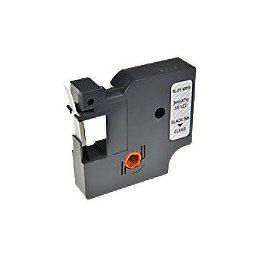 Etiketteertape D1 S0720670 / 40910 Compatibel Dymo Zelfklevend Zwart op Transparant 9 mm x 7m