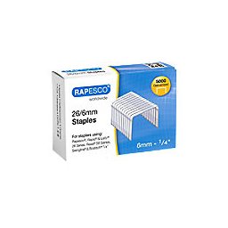 Rapesco Nietjes 26/6 S11662Z3 Staal Zilver Pak van 5000