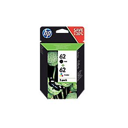 HP 62 originele inktcartridge N9J71AE zwart, cyaan, magenta, geel multipak 2 stuks