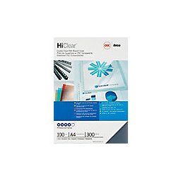 GBC Inbindkaften HiClear A4 PVC 300 Micron Transparant 100 Stuks