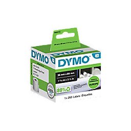 Dymo LW 1983172 / 99012 Authentiek Grote Adresetiketten Zelfklevend Wit 36 x 89 mm 260 Etiketten