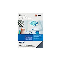 GBC Inbindkaften HiClear A4 PVC 180 Micron Transparant 100 Stuks