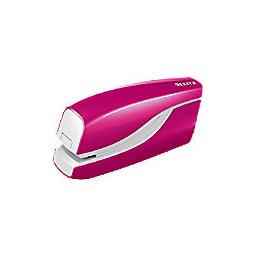 Leitz NeXXt WOW Elektrische nietmachine 5566 half strip 10 Vel Roze Nr. 10 Kunststof, metaal