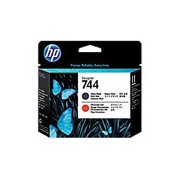 HP 744 Origineel Printkop F9J88A Chromatisch rood, mat zwart