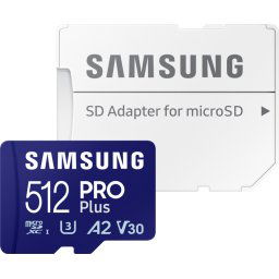 Samsung PRO Plus 512 Go (2023) microSDXC + Adaptateur SD