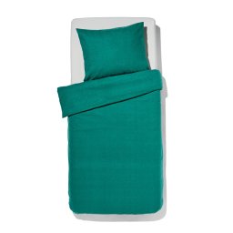 051 Dekbedovertrek Flanel 140x200/220 Melange Donker Groen (donkergroen)