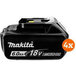 Makita BL1860B LXT 18 V 6,0 Ah Batterie Lot de 4