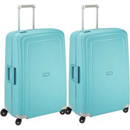 Samsonite S'Cure Valise à 4 Roulettes 75 cm Bleu Eau Set de 2 Valises