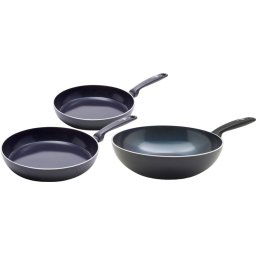 GreenPan Torino Set de Poêles à Frire Céramique 24 + 28 cm + Wok 28 cm