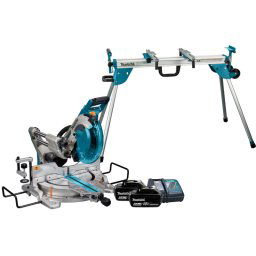 Makita DLS111ZU + Batterie 6,0 Ah (2x) et Chargeur + Support