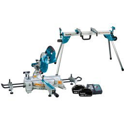 Makita DLS714NZ + Batterie 6,0 Ah (2x) et Chargeur + Support