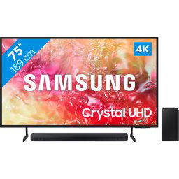 Samsung Crystal UHD 75DU7100 (2024) + Barre de Son