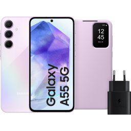 Samsung Galaxy A55 128 Go Mauve 5G + Pack d'Accessoires