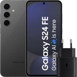 Samsung Galaxy S24 FE 128 Go Gris 5G + Samsung Chargeur 25 Watts Noir