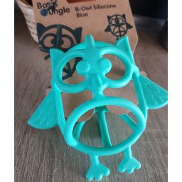 B-Owl Silicone Blue - Bijtring uil groen