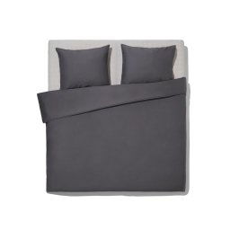HEMA Dekbedovertrek Percal Katoen 200x200/220 Donkergrijs (donkergrijs)