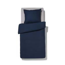 HEMA Dekbedovertrek Zacht Katoen 140x200/220 Donkerblauw (blauw)
