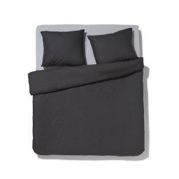 HEMA Dekbedovertrek Zacht Katoen 240x200/220 Donkergrijs (donkergrijs)