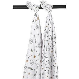 Organic Hydrofiel Multidoek - luier 70x70cm - Floral