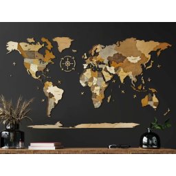 Luxe Houten Wereldkaart