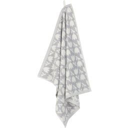 HEMA Keukendoek 50x50 Tulp - Wit/grijs (lichtgrijs)