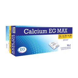 Calcium EG MAX 1000mg Calcium 1000I.E. Vitamine D 375µg Vitamine K2 90x2 Tabletten