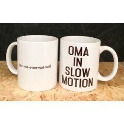 Feestelijke koffiemok Oma in Slow Motion