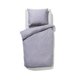 HEMA Dekbedovertrek Chambray 140x200/220 Lichtgrijs (lichtgrijs)