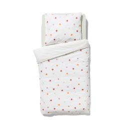 HEMA Peuter Dekbedovertrek 120x150 Zacht Katoen Stip Wit (wit)