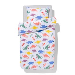 HEMA Kinder Dekbedovertrek Zacht Katoen 140x200 Dino (multi)
