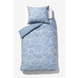 051 Dekbedovertrek Zacht Katoen 140x200/220 Zwammen Blauw (blauw)