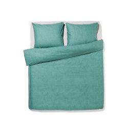 051 Dekbedovertrek 240x200/220cm Flanel Melange Groen (groen)