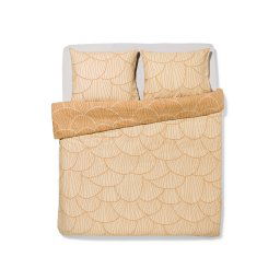 051 Dekbedovertrek 200x200/220cm Zacht Katoen Schelpen Zand (beige)