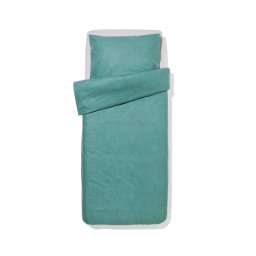 051 Dekbedovertrek 140x200/220cm Flanel Melange Groen (groen)