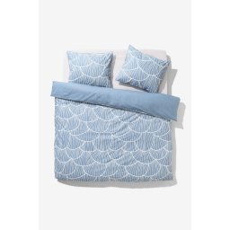 HEMA Dekbedovertrek Zacht Katoen 200x200/220 Zwammen Blauw (blauw)