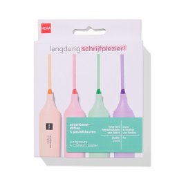 HEMA Accentueerstiften Pastelkleuren - 4 Stuks