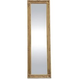 Vente-unique Miroir sur pied en bois d'eucalyptus - L. 50 x H. 170 cm - Doré - HONORE
