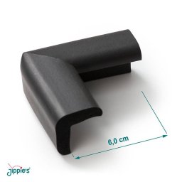 Hoekbeschermers (4 stuks) Foam zwart - groot