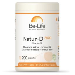 Be-Life Natur D Vitamine D 3000 200 Capsules