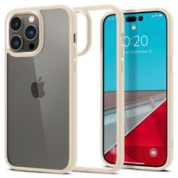 Гръб Spigen Crystal Hybrid за iPhone 14 Pro Max - Sand beige