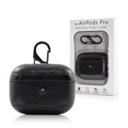 Калъф за Apple Airpods Pro,Черна кожа
