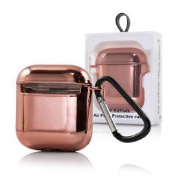 Калъф за Apple Airpods,Розово злато- Карбон