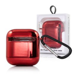 Калъф за Apple Airpods,Червени - Карбон