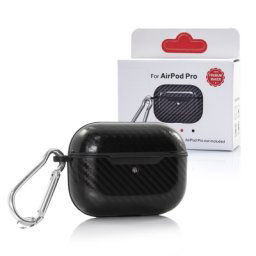 Карбонов калъф за Apple Airpods Pro,Черен