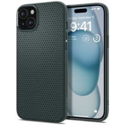 Силиконов калъф кейс Spigen Liquid Air Apple iPhone 15, Abyss Green