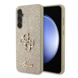 Калъф Guess PU Fixed Glitter 4G Metal Logo Case за Samsung Galaxy S23 FE -Златист